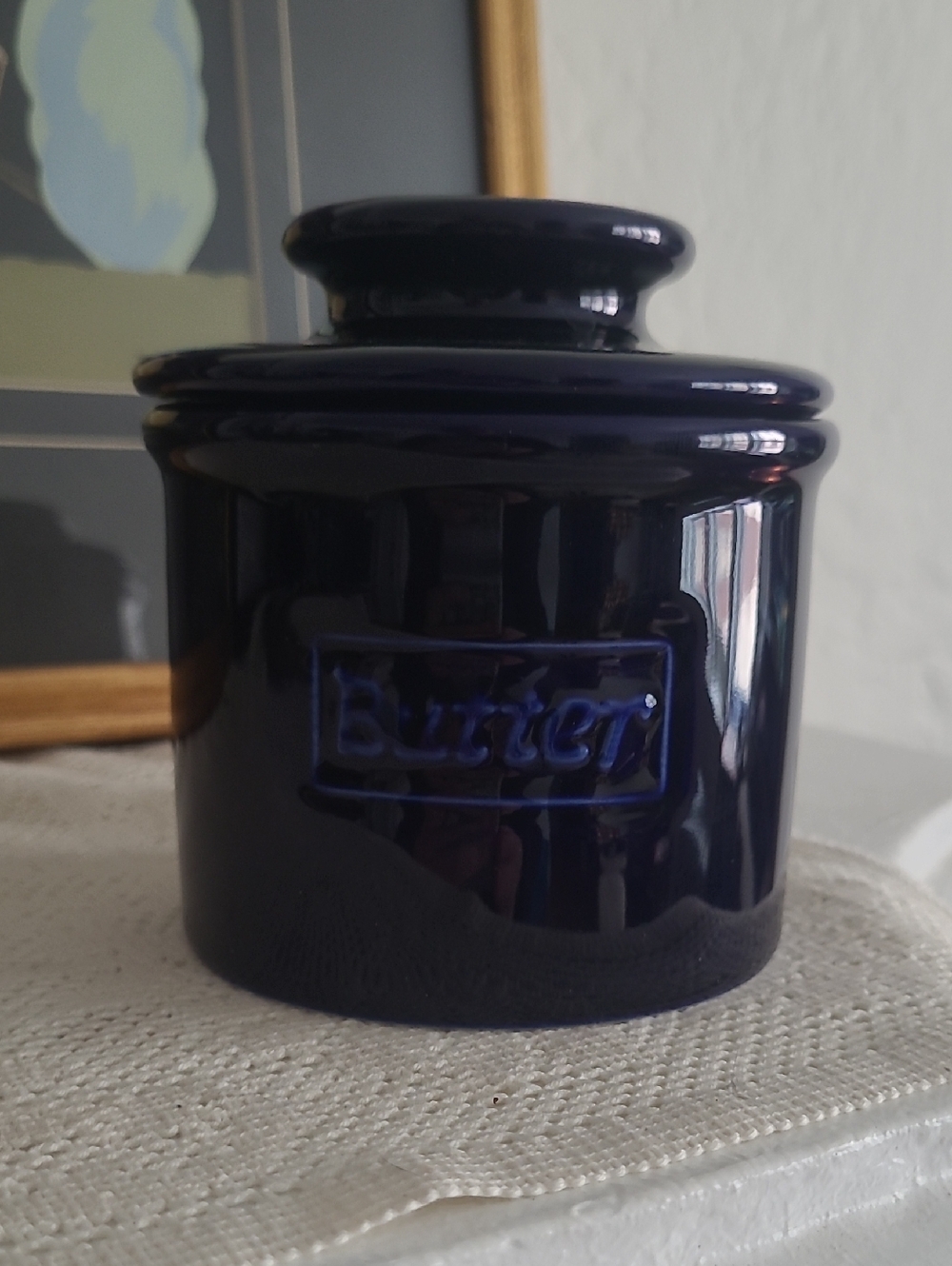 Blue Butterbell Crock by Tremain